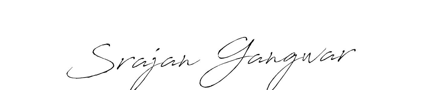 Srajan Gangwar stylish signature style. Best Handwritten Sign (Antro_Vectra) for my name. Handwritten Signature Collection Ideas for my name Srajan Gangwar. Srajan Gangwar signature style 6 images and pictures png