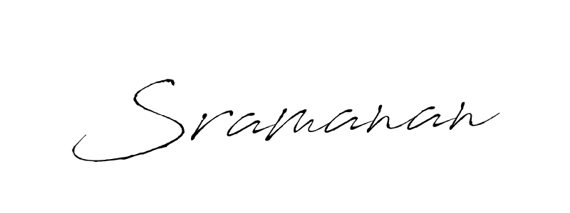 Create a beautiful signature design for name Sramanan. With this signature (Antro_Vectra) fonts, you can make a handwritten signature for free. Sramanan signature style 6 images and pictures png