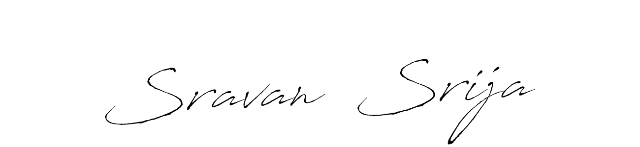 Antro_Vectra is a professional signature style that is perfect for those who want to add a touch of class to their signature. It is also a great choice for those who want to make their signature more unique. Get Sravan  Srija name to fancy signature for free. Sravan  Srija signature style 6 images and pictures png