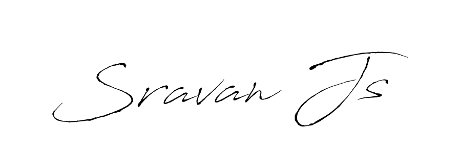 How to make Sravan Js signature? Antro_Vectra is a professional autograph style. Create handwritten signature for Sravan Js name. Sravan Js signature style 6 images and pictures png