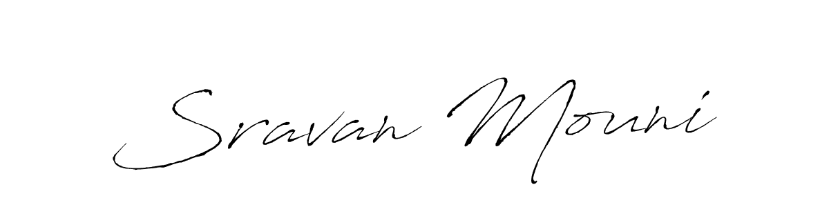 Make a beautiful signature design for name Sravan Mouni. Use this online signature maker to create a handwritten signature for free. Sravan Mouni signature style 6 images and pictures png