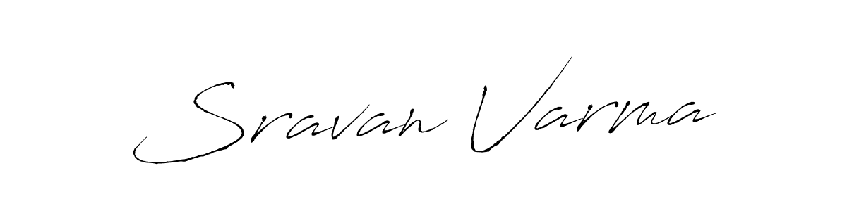 How to make Sravan Varma signature? Antro_Vectra is a professional autograph style. Create handwritten signature for Sravan Varma name. Sravan Varma signature style 6 images and pictures png