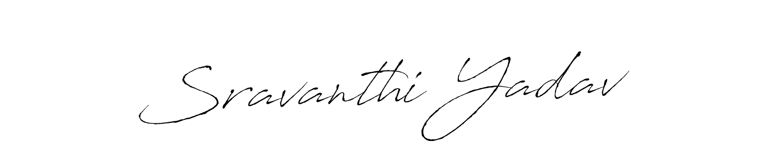 How to make Sravanthi Yadav name signature. Use Antro_Vectra style for creating short signs online. This is the latest handwritten sign. Sravanthi Yadav signature style 6 images and pictures png