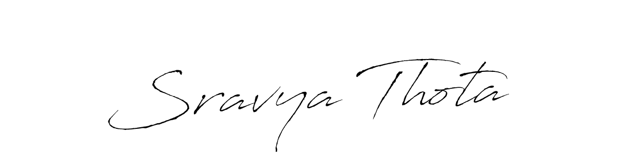 Sravya Thota stylish signature style. Best Handwritten Sign (Antro_Vectra) for my name. Handwritten Signature Collection Ideas for my name Sravya Thota. Sravya Thota signature style 6 images and pictures png