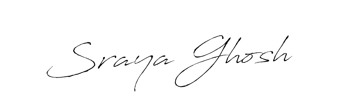 Create a beautiful signature design for name Sraya Ghosh. With this signature (Antro_Vectra) fonts, you can make a handwritten signature for free. Sraya Ghosh signature style 6 images and pictures png