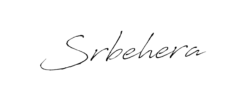 How to make Srbehera name signature. Use Antro_Vectra style for creating short signs online. This is the latest handwritten sign. Srbehera signature style 6 images and pictures png