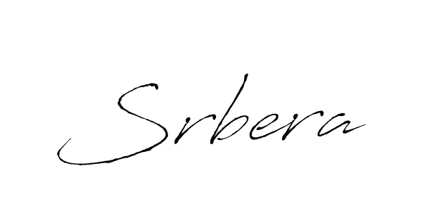 Make a beautiful signature design for name Srbera. With this signature (Antro_Vectra) style, you can create a handwritten signature for free. Srbera signature style 6 images and pictures png