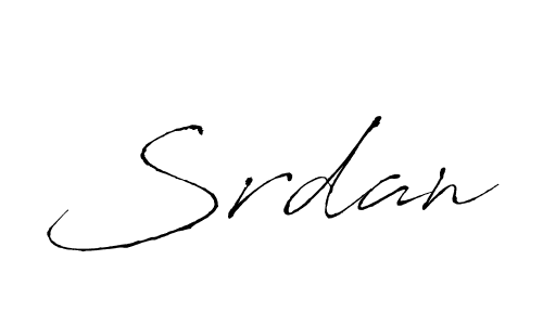 How to make Srdan signature? Antro_Vectra is a professional autograph style. Create handwritten signature for Srdan name. Srdan signature style 6 images and pictures png