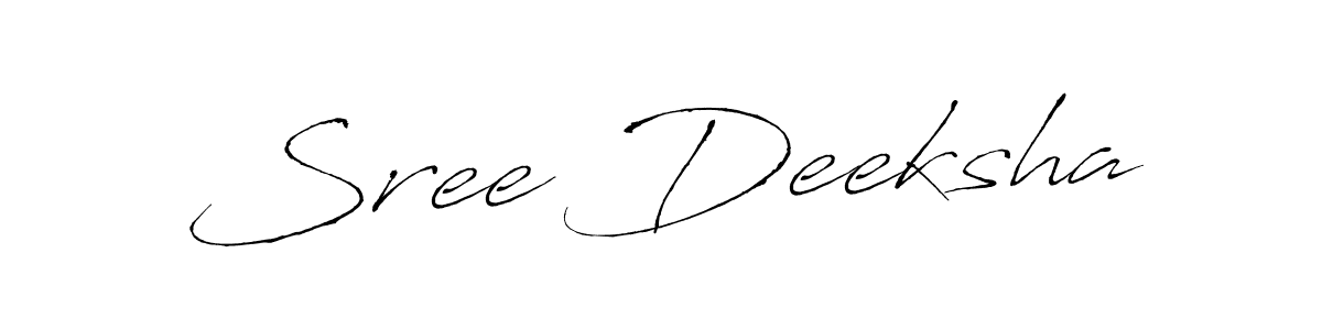 Design your own signature with our free online signature maker. With this signature software, you can create a handwritten (Antro_Vectra) signature for name Sree Deeksha. Sree Deeksha signature style 6 images and pictures png