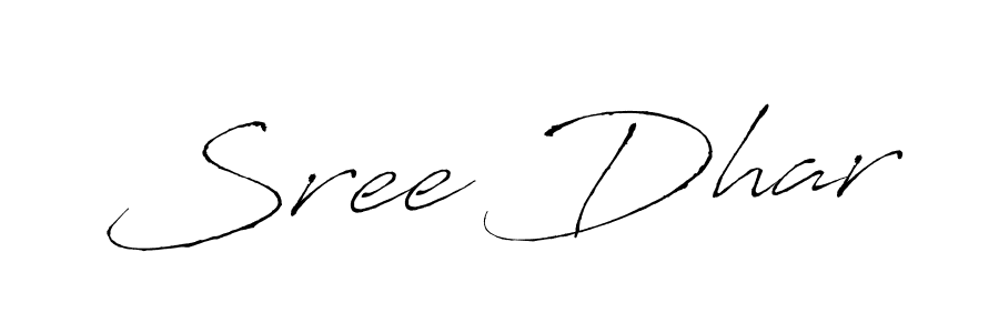 Sree Dhar stylish signature style. Best Handwritten Sign (Antro_Vectra) for my name. Handwritten Signature Collection Ideas for my name Sree Dhar. Sree Dhar signature style 6 images and pictures png