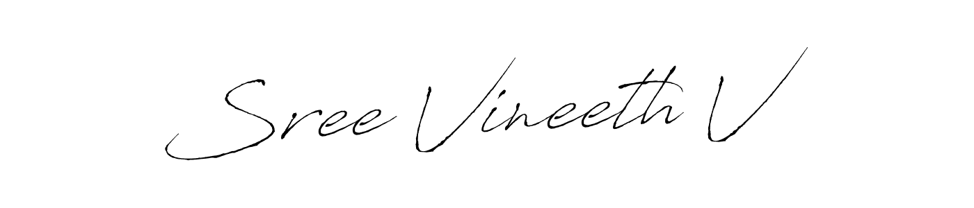 The best way (Antro_Vectra) to make a short signature is to pick only two or three words in your name. The name Sree Vineeth V include a total of six letters. For converting this name. Sree Vineeth V signature style 6 images and pictures png