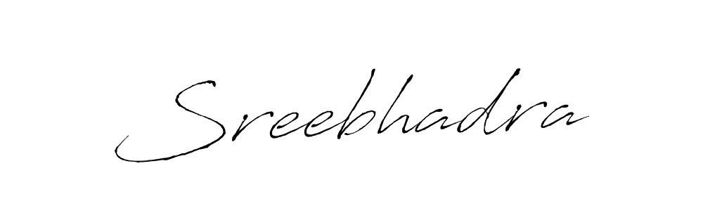 Create a beautiful signature design for name Sreebhadra. With this signature (Antro_Vectra) fonts, you can make a handwritten signature for free. Sreebhadra signature style 6 images and pictures png