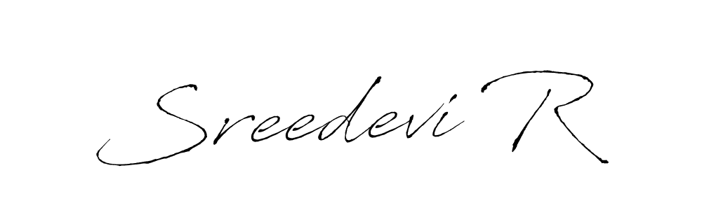 The best way (Antro_Vectra) to make a short signature is to pick only two or three words in your name. The name Sreedevi R include a total of six letters. For converting this name. Sreedevi R signature style 6 images and pictures png