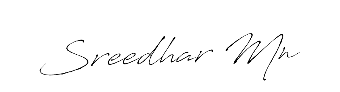 Design your own signature with our free online signature maker. With this signature software, you can create a handwritten (Antro_Vectra) signature for name Sreedhar Mn. Sreedhar Mn signature style 6 images and pictures png