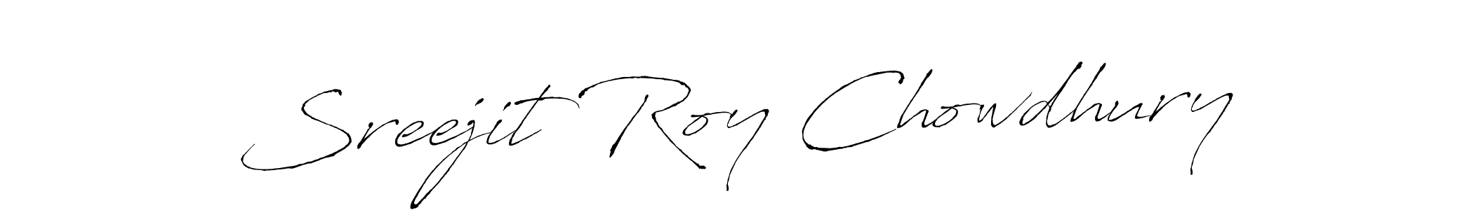 How to make Sreejit Roy Chowdhury name signature. Use Antro_Vectra style for creating short signs online. This is the latest handwritten sign. Sreejit Roy Chowdhury signature style 6 images and pictures png