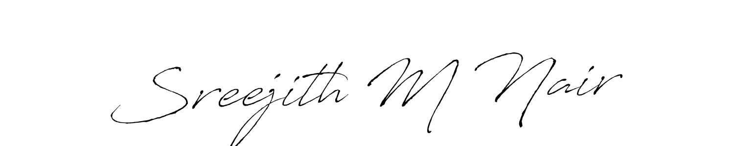 Also we have Sreejith M Nair name is the best signature style. Create professional handwritten signature collection using Antro_Vectra autograph style. Sreejith M Nair signature style 6 images and pictures png