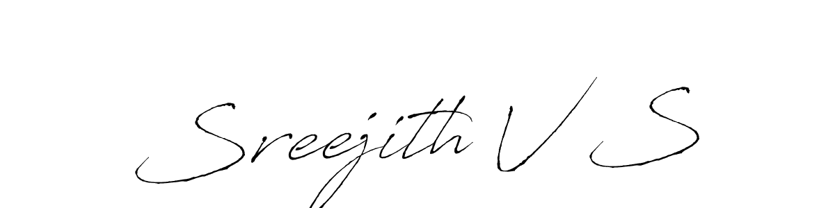 Sreejith V S stylish signature style. Best Handwritten Sign (Antro_Vectra) for my name. Handwritten Signature Collection Ideas for my name Sreejith V S. Sreejith V S signature style 6 images and pictures png