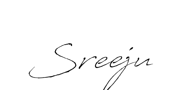 How to make Sreeju signature? Antro_Vectra is a professional autograph style. Create handwritten signature for Sreeju name. Sreeju signature style 6 images and pictures png