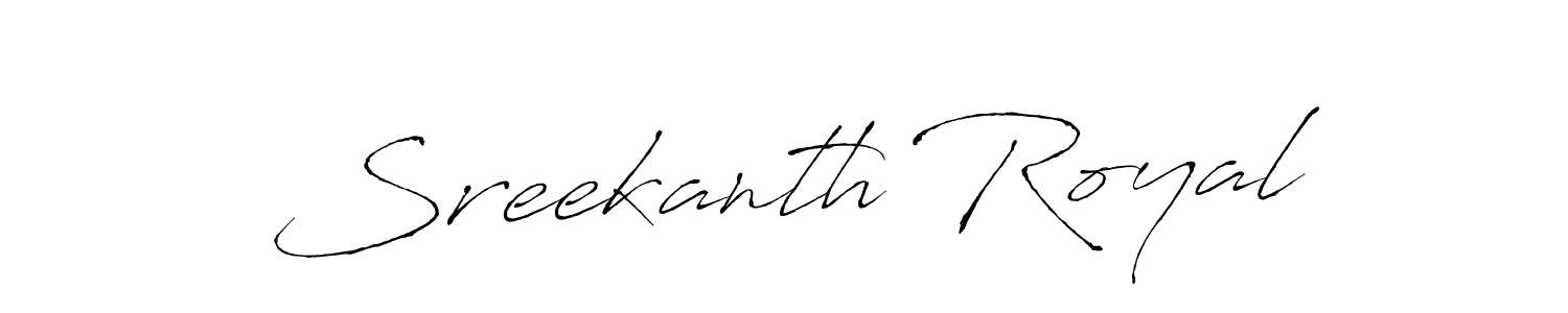 Design your own signature with our free online signature maker. With this signature software, you can create a handwritten (Antro_Vectra) signature for name Sreekanth Royal. Sreekanth Royal signature style 6 images and pictures png