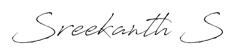 A stylish, flowing autograph style designed for name Sreekanth S using Antro_Vectra typography. Perfect for digital creative projects. Sreekanth S signature style 6 images and pictures png