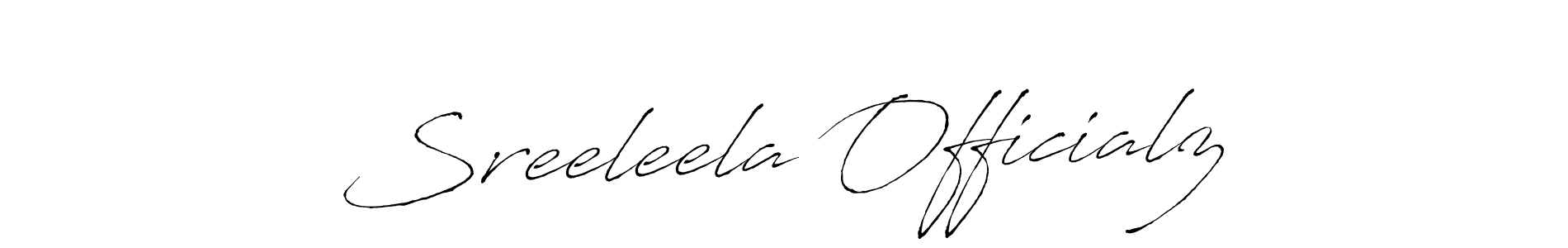 Make a short Sreeleela Officialz signature style. Manage your documents anywhere anytime using Antro_Vectra. Create and add eSignatures, submit forms, share and send files easily. Sreeleela Officialz signature style 6 images and pictures png