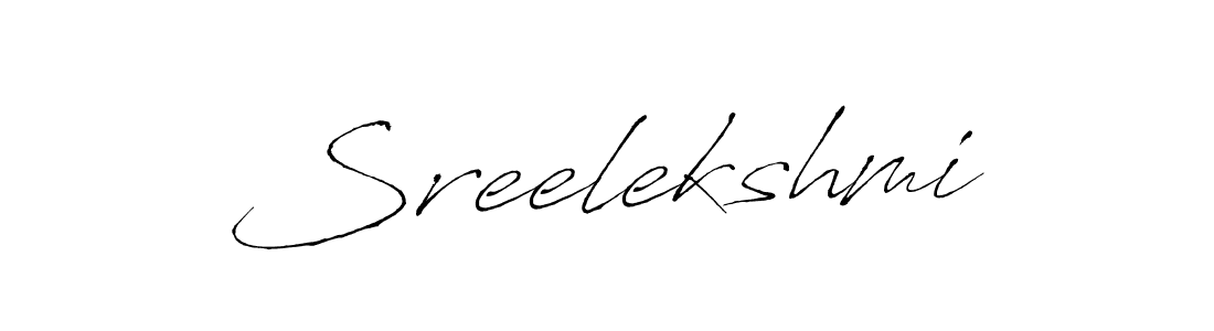 How to make Sreelekshmi signature? Antro_Vectra is a professional autograph style. Create handwritten signature for Sreelekshmi name. Sreelekshmi signature style 6 images and pictures png