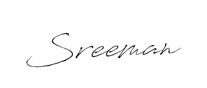 Sreeman stylish signature style. Best Handwritten Sign (Antro_Vectra) for my name. Handwritten Signature Collection Ideas for my name Sreeman. Sreeman signature style 6 images and pictures png