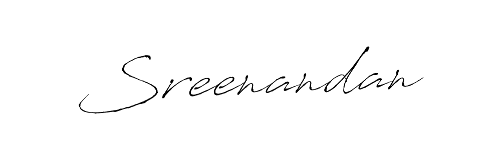 Design your own signature with our free online signature maker. With this signature software, you can create a handwritten (Antro_Vectra) signature for name Sreenandan. Sreenandan signature style 6 images and pictures png