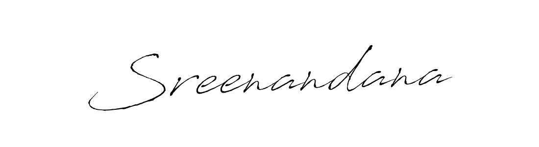 How to make Sreenandana signature? Antro_Vectra is a professional autograph style. Create handwritten signature for Sreenandana name. Sreenandana signature style 6 images and pictures png
