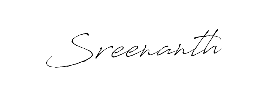 How to make Sreenanth signature? Antro_Vectra is a professional autograph style. Create handwritten signature for Sreenanth name. Sreenanth signature style 6 images and pictures png