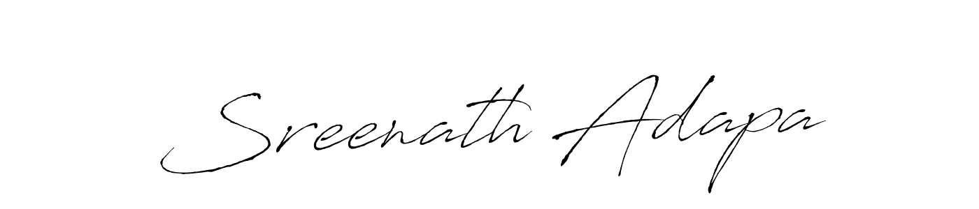 Antro_Vectra is a professional signature style that is perfect for those who want to add a touch of class to their signature. It is also a great choice for those who want to make their signature more unique. Get Sreenath Adapa name to fancy signature for free. Sreenath Adapa signature style 6 images and pictures png