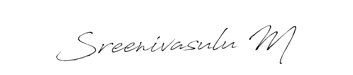 if you are searching for the best signature style for your name Sreenivasulu M. so please give up your signature search. here we have designed multiple signature styles  using Antro_Vectra. Sreenivasulu M signature style 6 images and pictures png