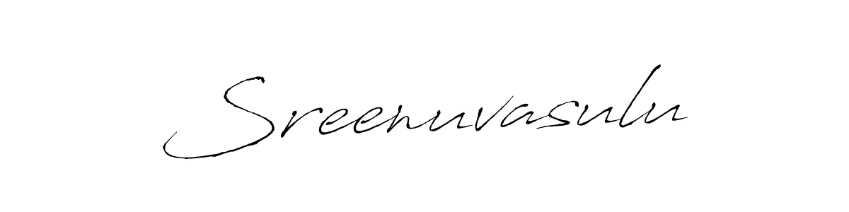 You should practise on your own different ways (Antro_Vectra) to write your name (Sreenuvasulu) in signature. don't let someone else do it for you. Sreenuvasulu signature style 6 images and pictures png