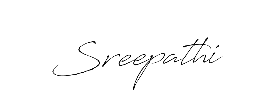 Create a beautiful signature design for name Sreepathi. With this signature (Antro_Vectra) fonts, you can make a handwritten signature for free. Sreepathi signature style 6 images and pictures png