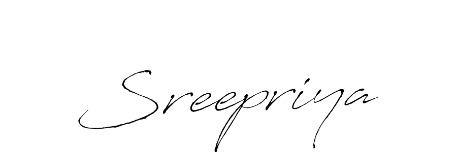 How to make Sreepriya signature? Antro_Vectra is a professional autograph style. Create handwritten signature for Sreepriya name. Sreepriya signature style 6 images and pictures png