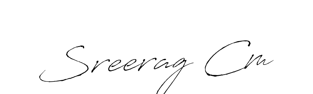 if you are searching for the best signature style for your name Sreerag Cm. so please give up your signature search. here we have designed multiple signature styles  using Antro_Vectra. Sreerag Cm signature style 6 images and pictures png