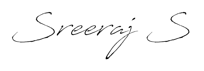 Generate high-definition signature styles for Sreeraj S. The Antro_Vectra typeface ensures crisp legibility and sophisticated design. Sreeraj S signature style 6 images and pictures png