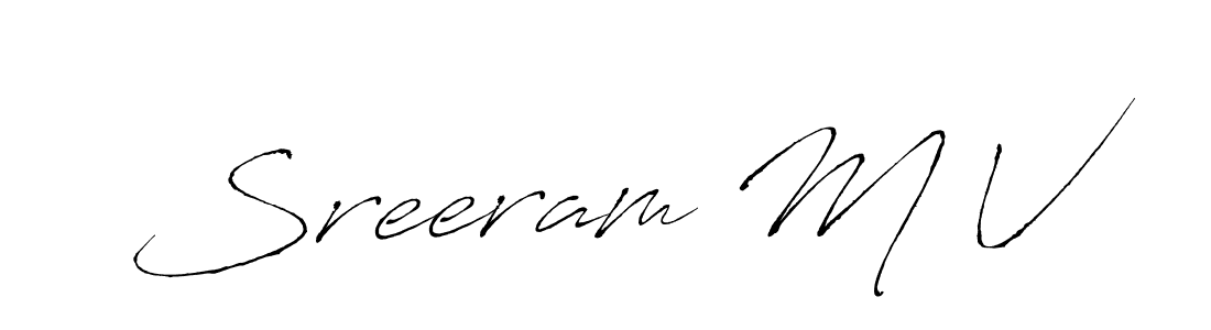 if you are searching for the best signature style for your name Sreeram M V. so please give up your signature search. here we have designed multiple signature styles  using Antro_Vectra. Sreeram M V signature style 6 images and pictures png