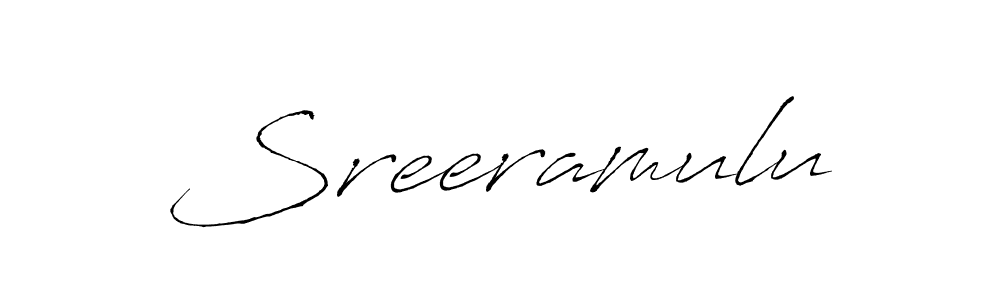 How to make Sreeramulu signature? Antro_Vectra is a professional autograph style. Create handwritten signature for Sreeramulu name. Sreeramulu signature style 6 images and pictures png