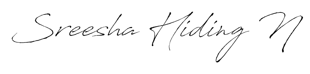 A dynamic signature style for Sreesha Hiding N using Antro_Vectra script. Designed to look authentic, handwritten, and professional. Sreesha Hiding N signature style 6 images and pictures png