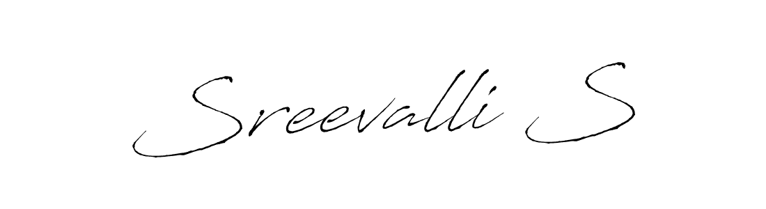 It looks lik you need a new signature style for name Sreevalli S. Design unique handwritten (Antro_Vectra) signature with our free signature maker in just a few clicks. Sreevalli S signature style 6 images and pictures png