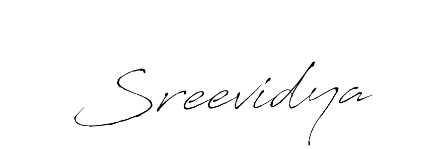 Sreevidya stylish signature style. Best Handwritten Sign (Antro_Vectra) for my name. Handwritten Signature Collection Ideas for my name Sreevidya. Sreevidya signature style 6 images and pictures png