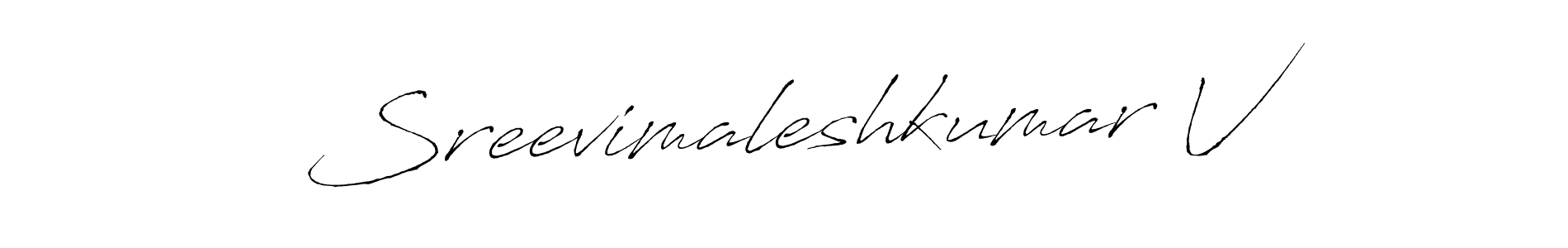 Also You can easily find your signature by using the search form. We will create Sreevimaleshkumar V name handwritten signature images for you free of cost using Antro_Vectra sign style. Sreevimaleshkumar V signature style 6 images and pictures png