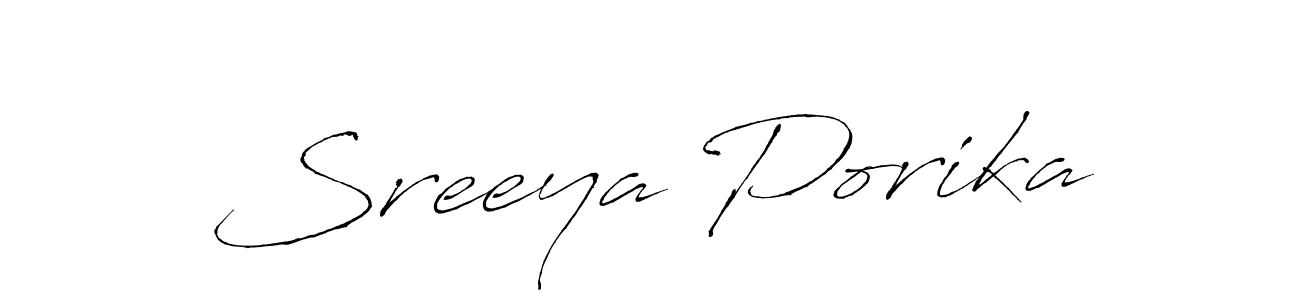 if you are searching for the best signature style for your name Sreeya Porika. so please give up your signature search. here we have designed multiple signature styles  using Antro_Vectra. Sreeya Porika signature style 6 images and pictures png
