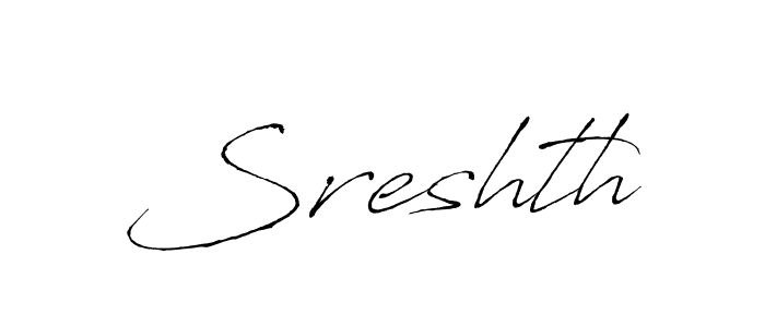 Make a beautiful signature design for name Sreshth. With this signature (Antro_Vectra) style, you can create a handwritten signature for free. Sreshth signature style 6 images and pictures png