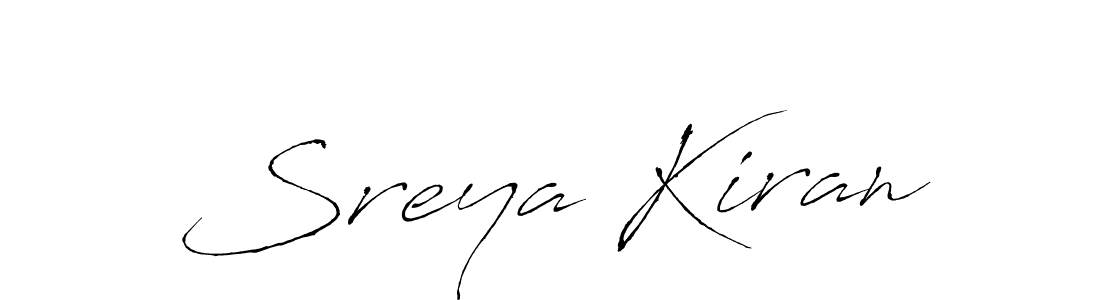 It looks lik you need a new signature style for name Sreya Kiran. Design unique handwritten (Antro_Vectra) signature with our free signature maker in just a few clicks. Sreya Kiran signature style 6 images and pictures png