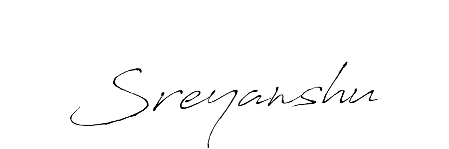 Create a beautiful signature design for name Sreyanshu. With this signature (Antro_Vectra) fonts, you can make a handwritten signature for free. Sreyanshu signature style 6 images and pictures png