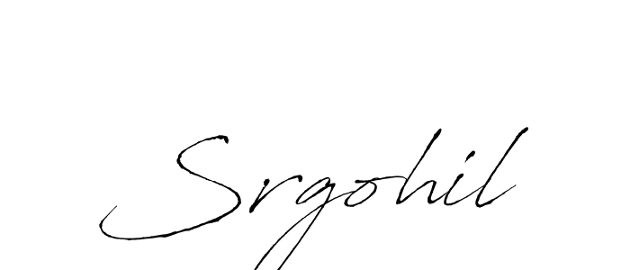 How to make Srgohil name signature. Use Antro_Vectra style for creating short signs online. This is the latest handwritten sign. Srgohil signature style 6 images and pictures png