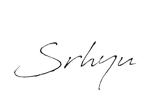 Make a beautiful signature design for name Srhyu. With this signature (Antro_Vectra) style, you can create a handwritten signature for free. Srhyu signature style 6 images and pictures png