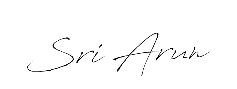 Use a signature maker to create a handwritten signature online. With this signature software, you can design (Antro_Vectra) your own signature for name Sri Arun. Sri Arun signature style 6 images and pictures png